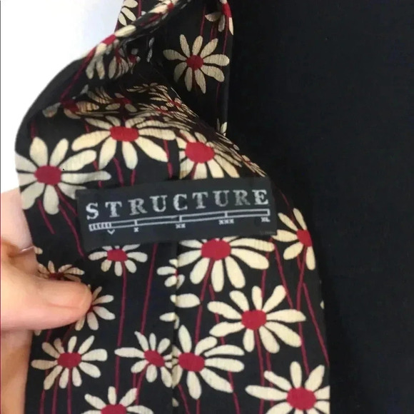 Structure Men’s Vintage floral Daisy Tie - Picture 5 of 6
